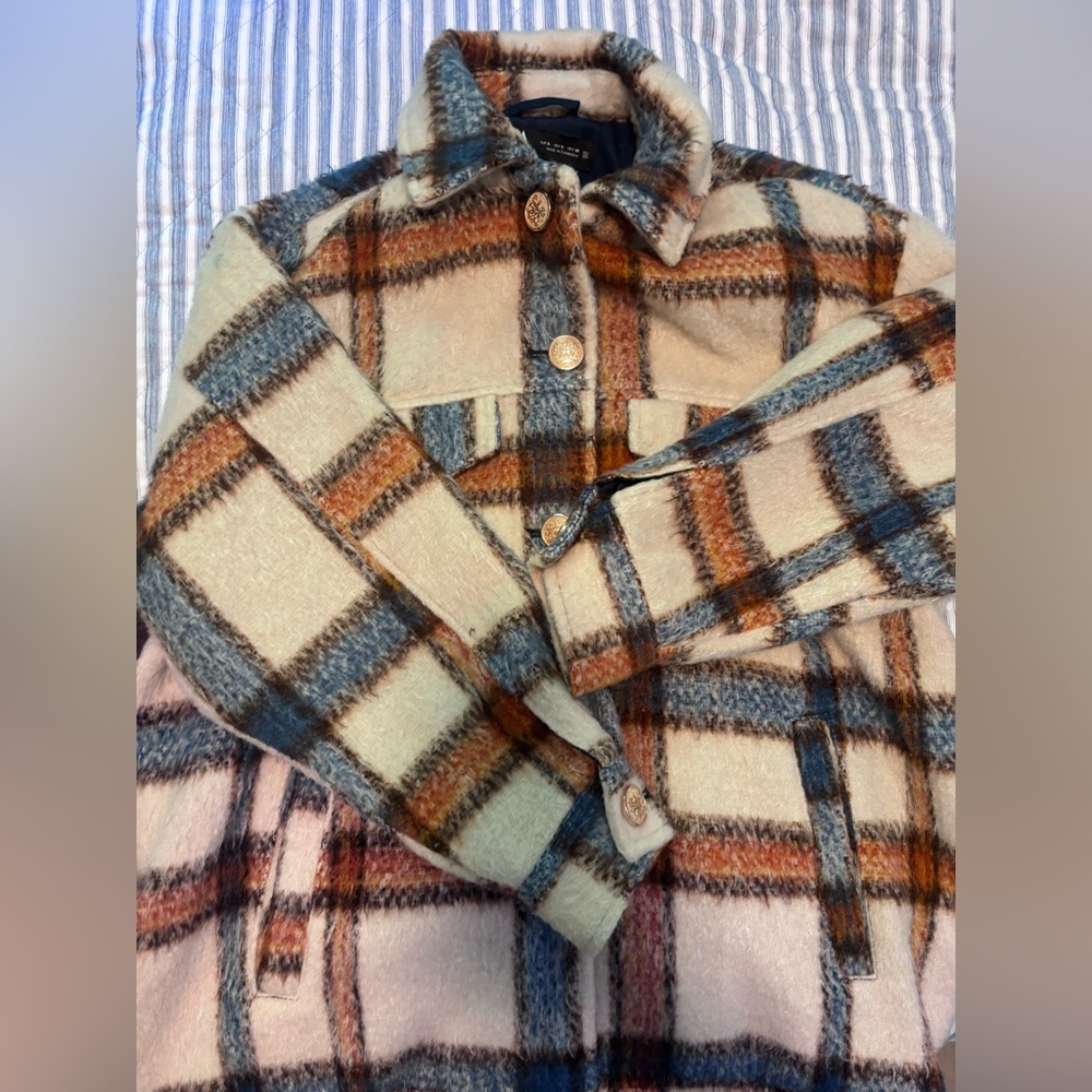 Zara Multicolor Plaid Jacket